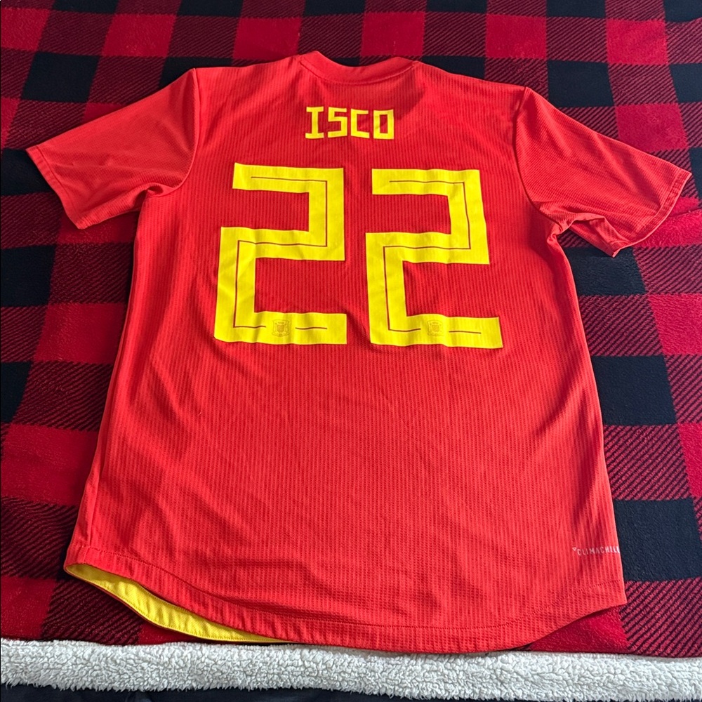 Spain 🇪🇸 #22 Isco 2018 FIFA World Cup Adidas Home Player Edition Jersey - Picture 1 of 9